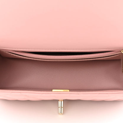 Chanel Lambskin Quilted Mini Top Handle Rectangular Flap Light Pink 6 of 11