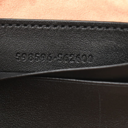Gucci Calfskin Matelasse Mini GG Marmont Chain Crossbody Bag Black 7 of 10