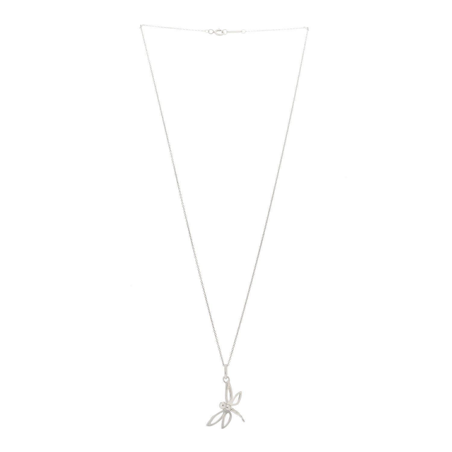 Tiffany Sterling Silver Dragonfly Pendant Necklace 3 of 6