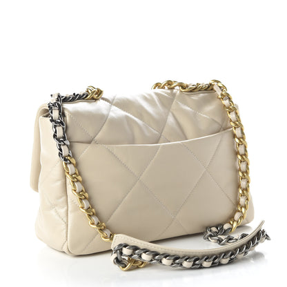 Chanel Lambskin Quilted Large 19 Flap Beige 3 of 11