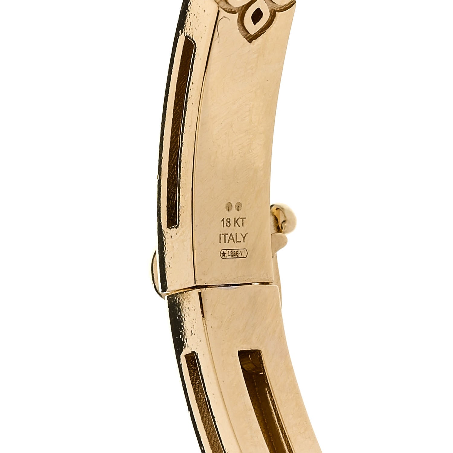 Roberto Coin 18K Yellow Gold Narrow Love in Verona Bangle Bracelet 4 of 4