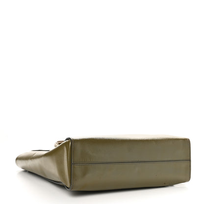 Prada Saffiano Vernice Shopping Tote Militare 4 of 9
