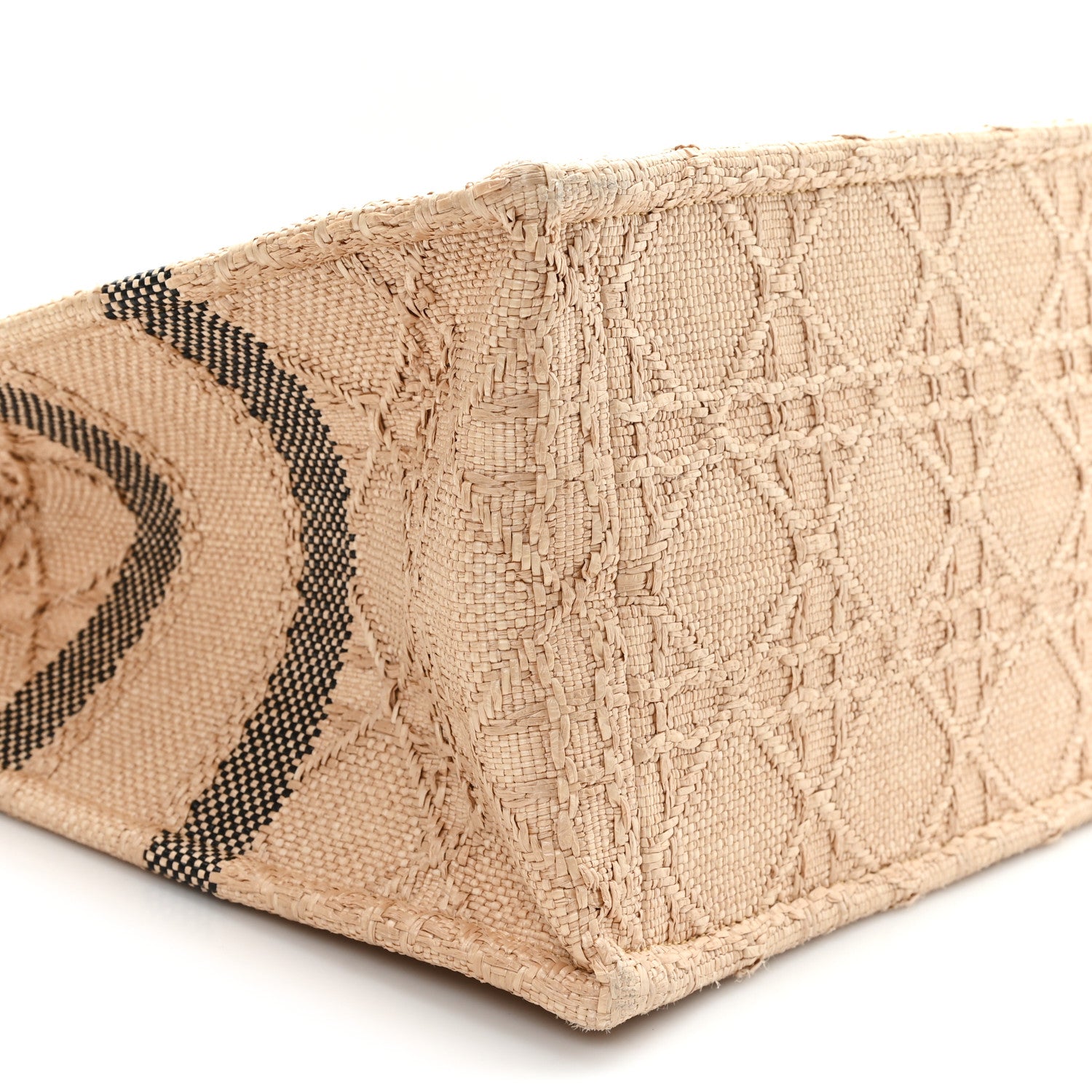 Christian Dior Raffia Cannage Medium Book Tote Natural 9 of 11