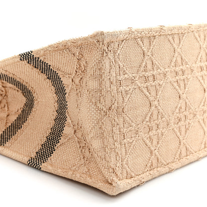 Christian Dior Raffia Cannage Medium Book Tote Natural 9 of 11