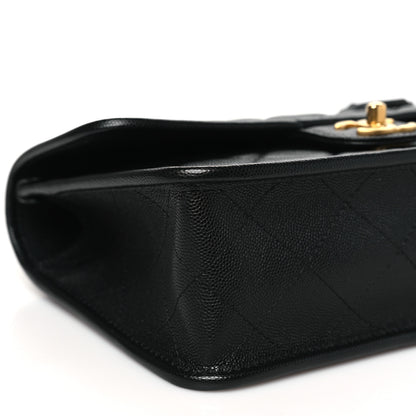 Chanel Caviar Quilted School Memory Small Top Handle Flap Black 9 of 11