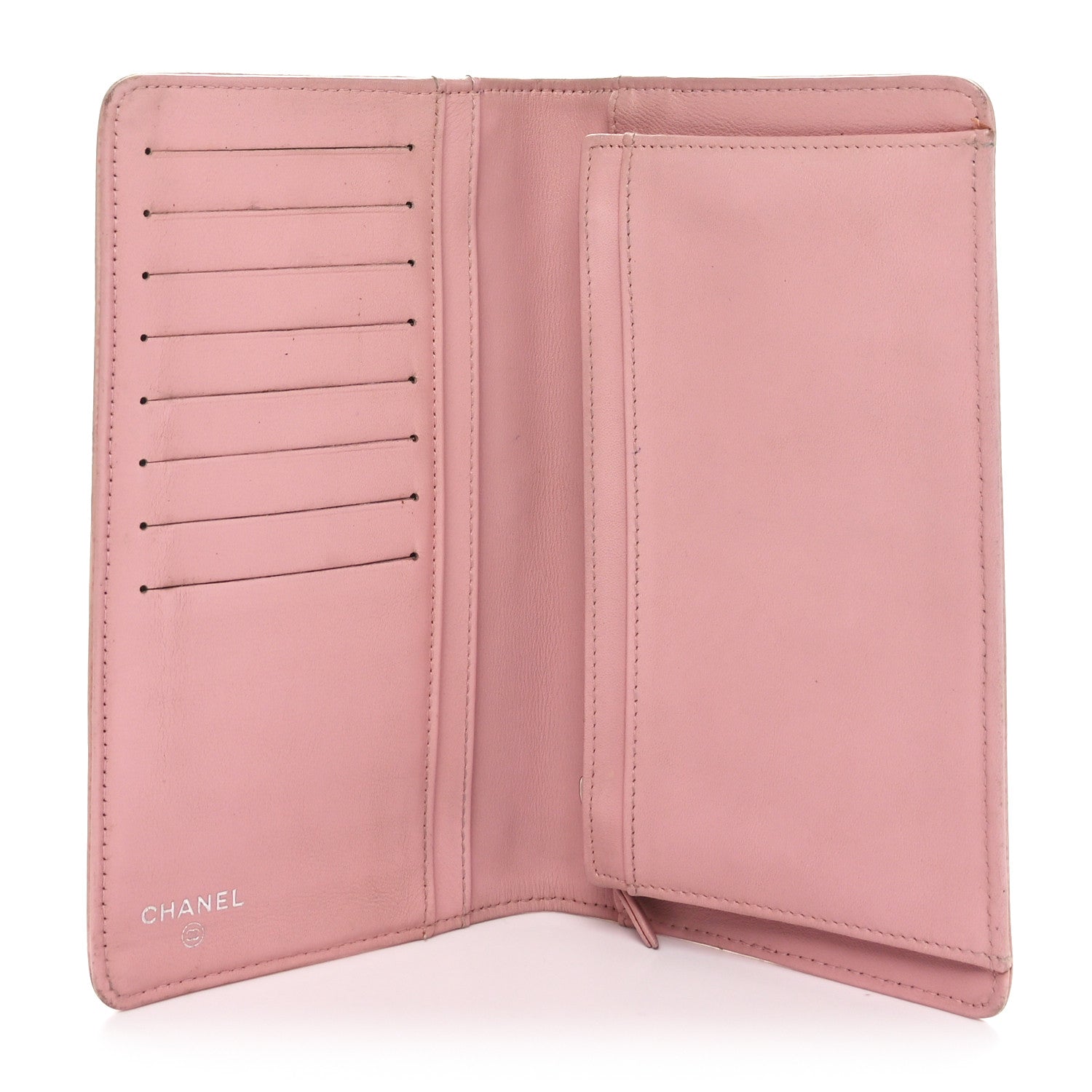 Chanel Caviar Timeless CC Yen Wallet Pink 5 of 11