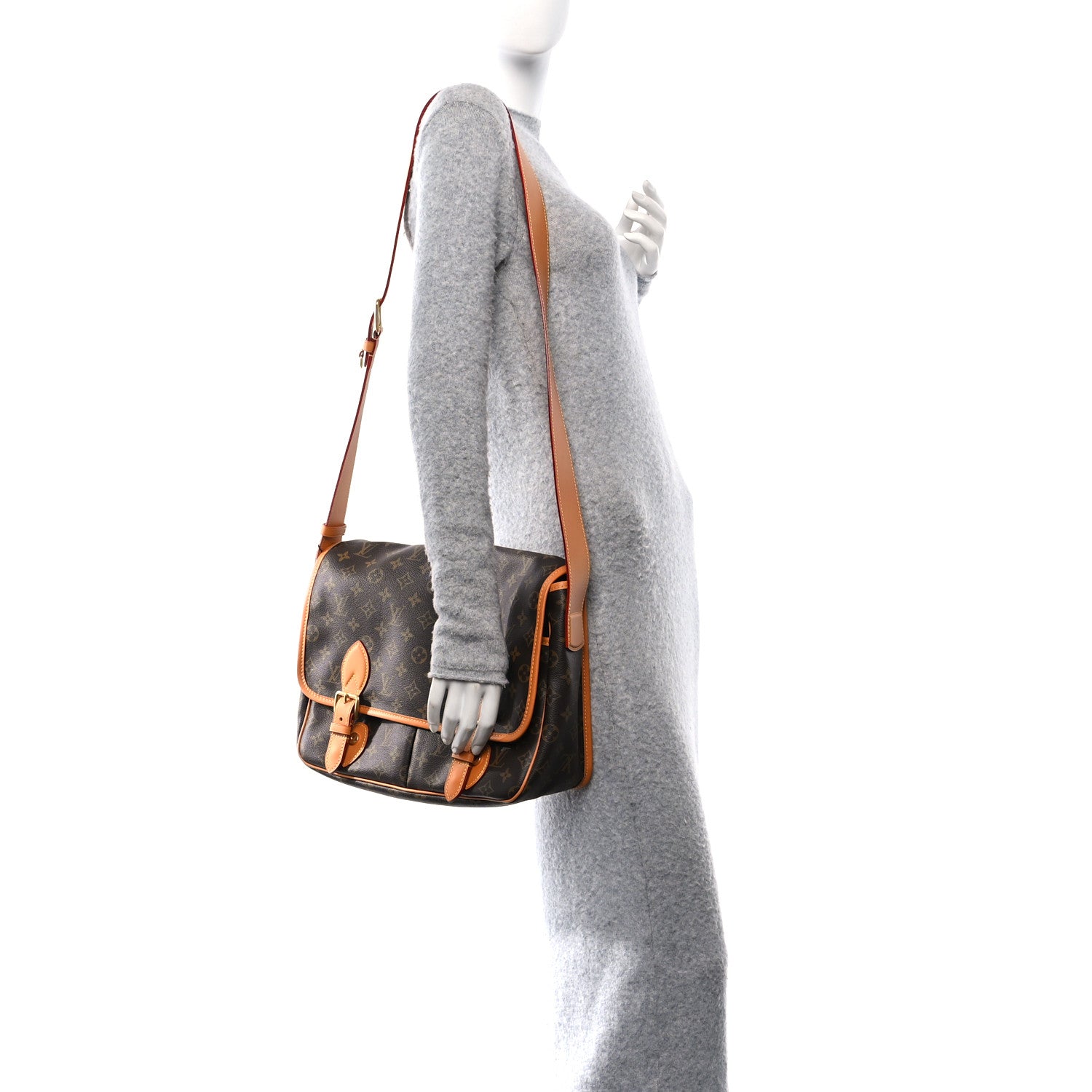 Louis Vuitton Monogram Satchel Messenger G69 2 of 10