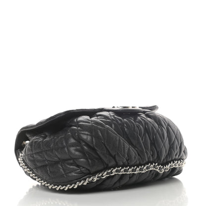 Chanel Washed Lambskin Quilted Large Chain Around Flap Black 3 of 13