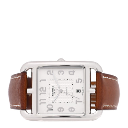Hermes Stainless Steel Barenia 33mm Cape Cod Automatic Watch Fauve 2 of 4