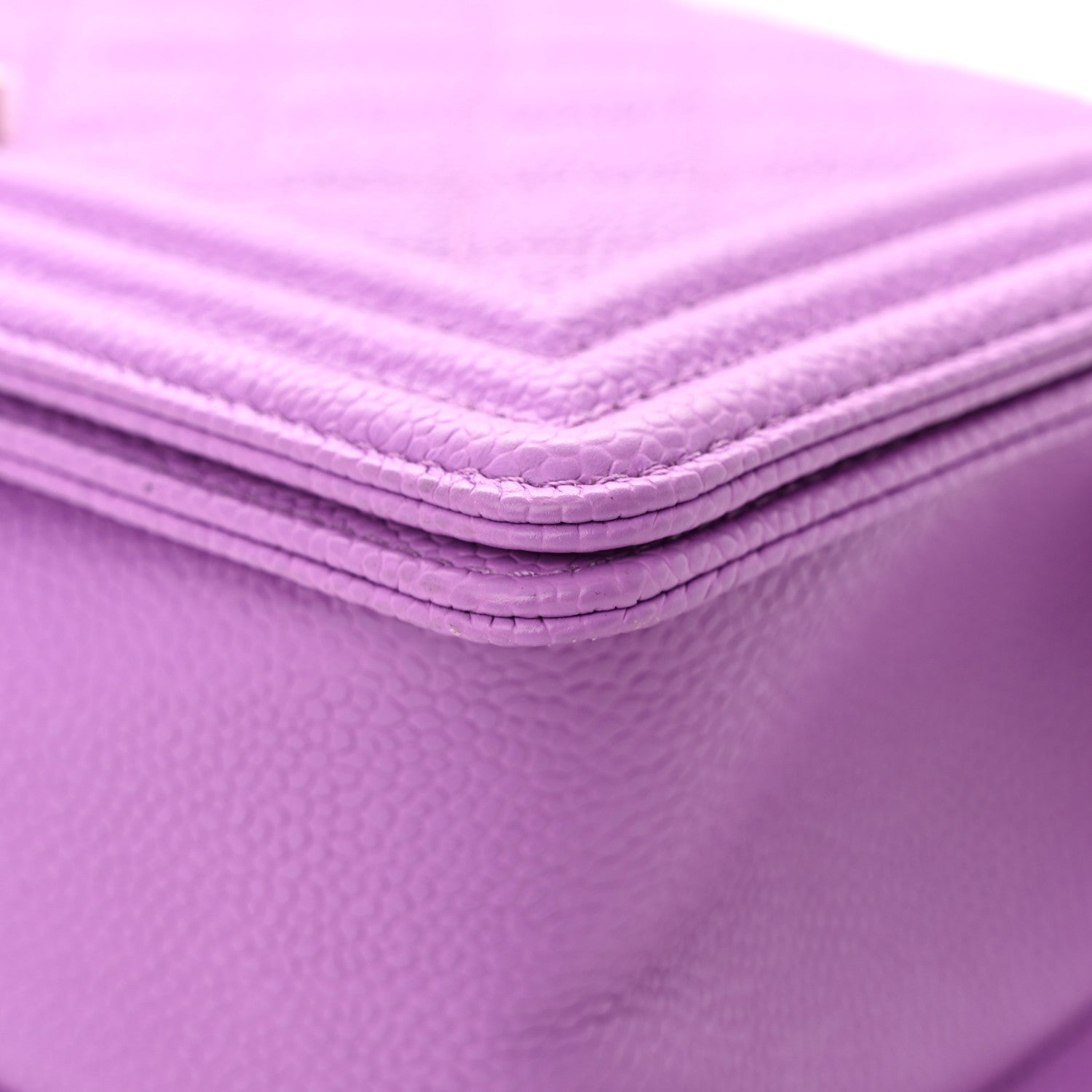 Chanel Caviar Quilted Medium Boy Flap Purple 10 of 15
