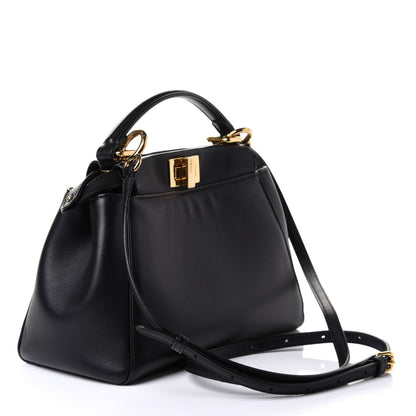 Fendi Nappa Mini Peekaboo Iconic Satchel Black 3 of 10