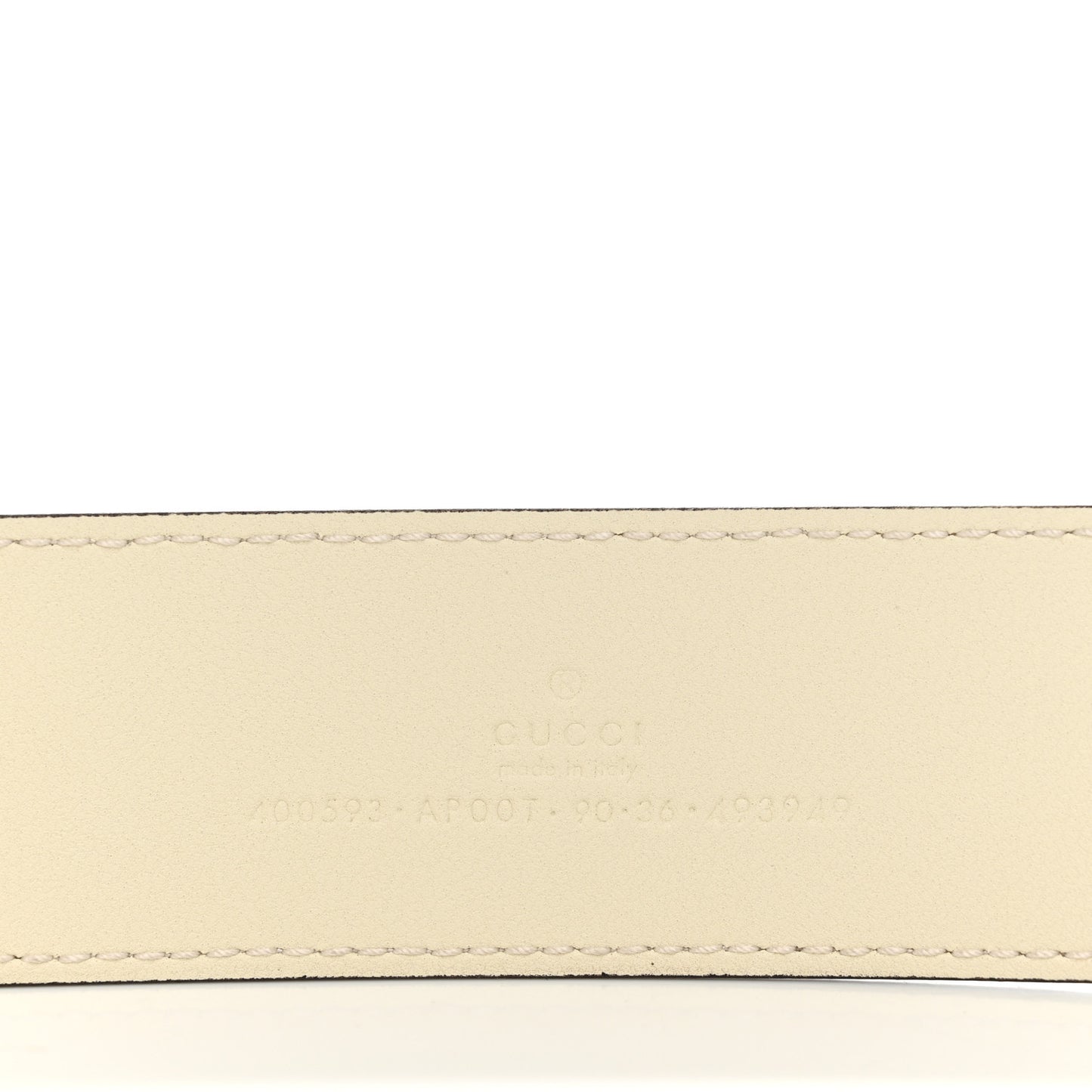 Calfskin Double G 40mm Belt 90 36 Mystic White