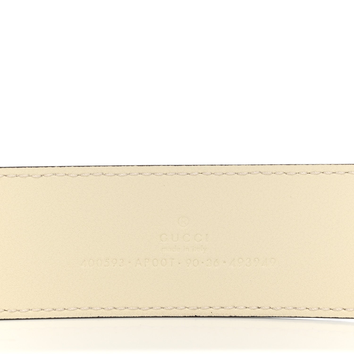 Gucci Calfskin Double G 40mm Belt 90 36 Mystic White 3 of 6