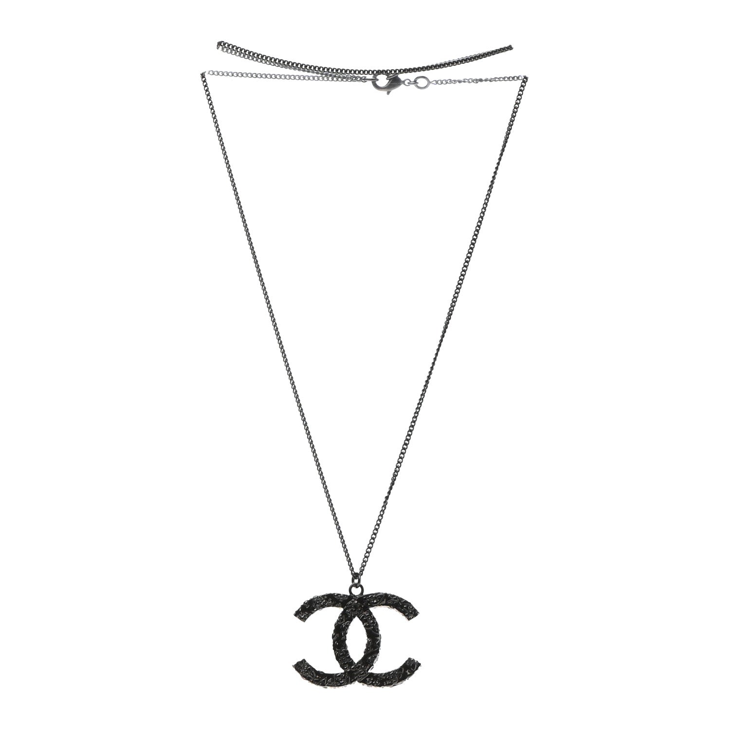Chanel Ruthenium Camellia CC Necklace 3 of 7