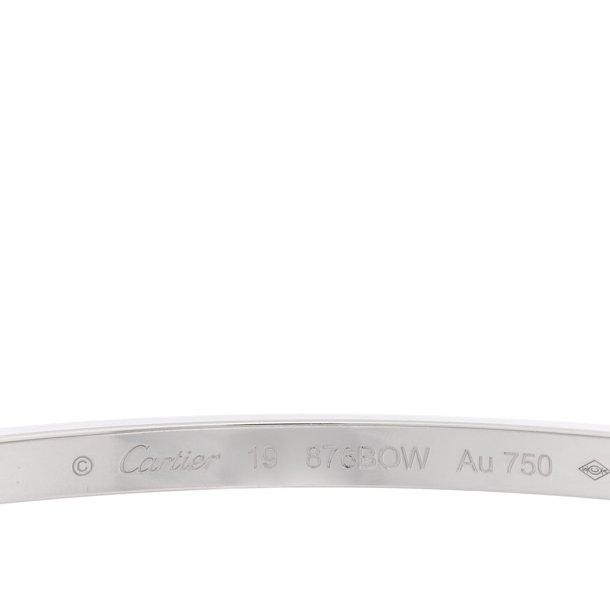 Cartier 18K White Gold 6 Diamond Small LOVE Bracelet 19 6 of 6