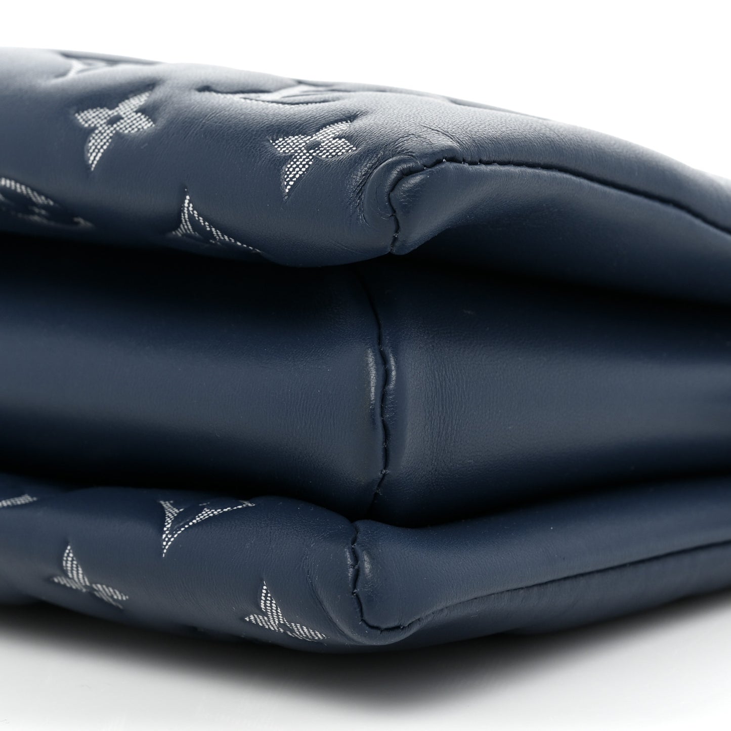 Lambskin Embossed Monogram Coussin PM Denim Blue