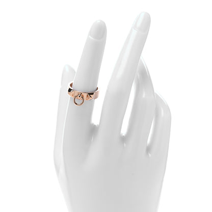 Hermes 18K Rose Gold PM Collier De Chien Ring 53 6.5 2 of 5