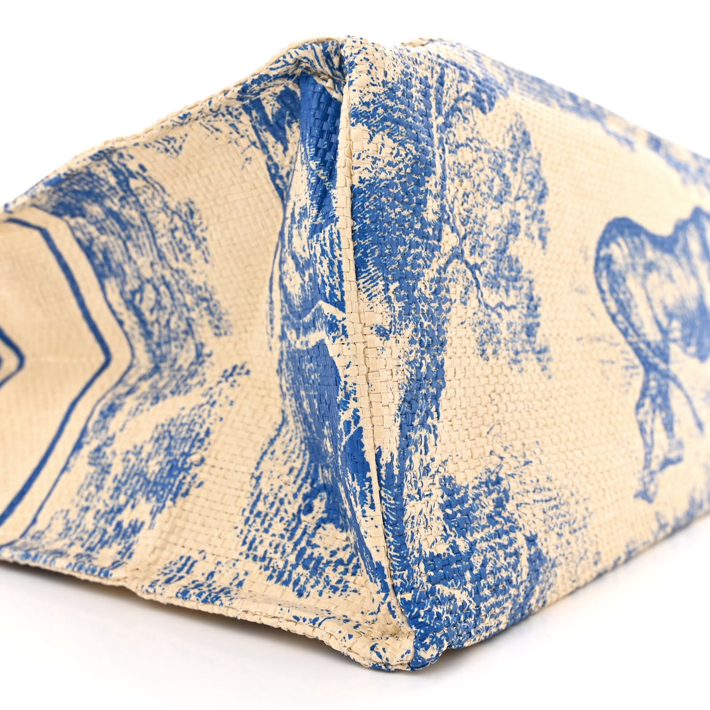 Straw Dioriviera Tote Blue