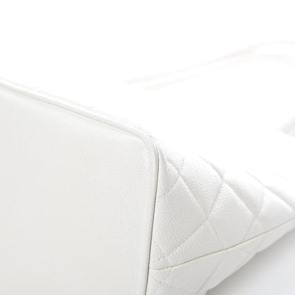 Chanel Caviar Quilted Medallion Tote White 13 of 19