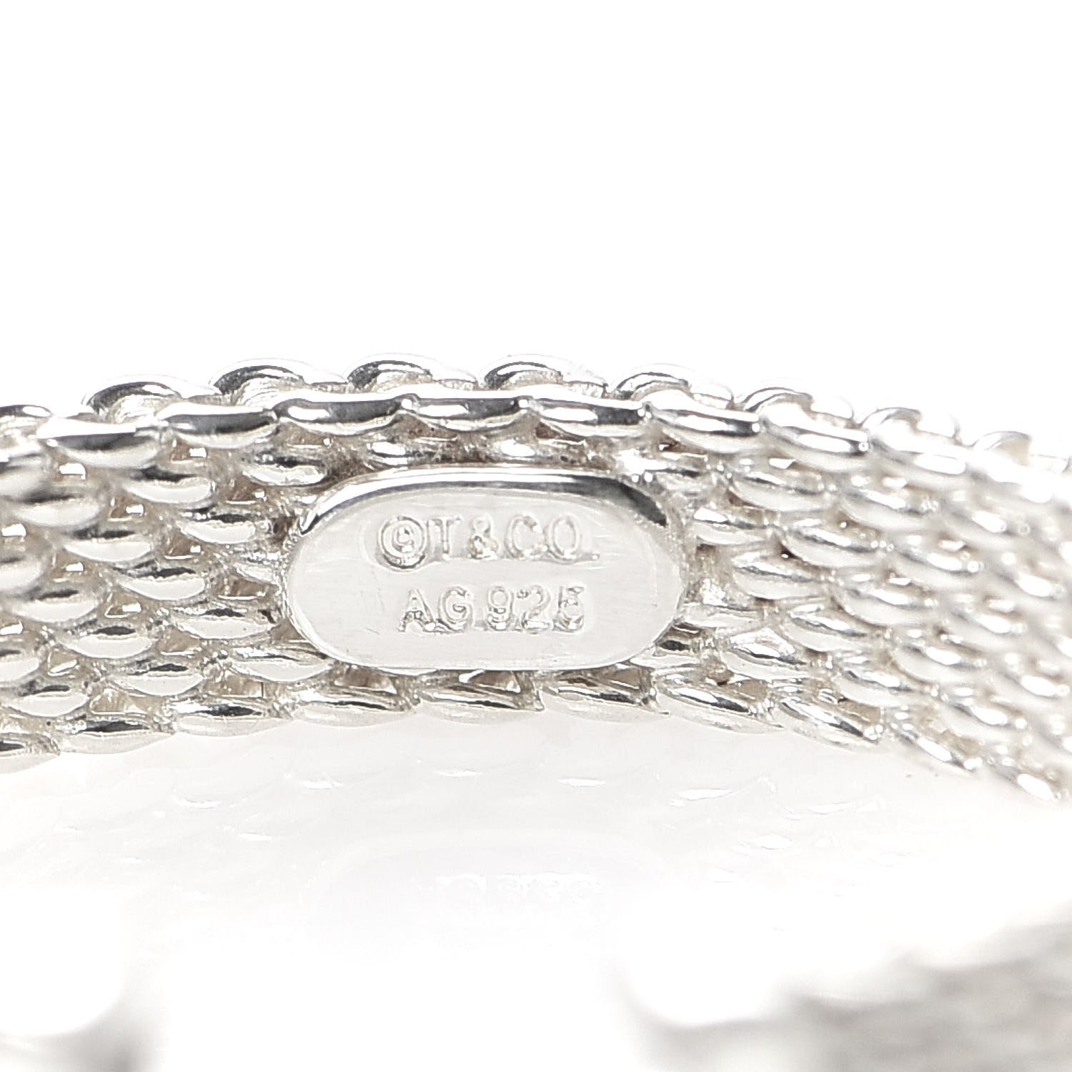 Tiffany Sterling Silver Diamond Narrow Somerset Ring 47 4 4 of 5