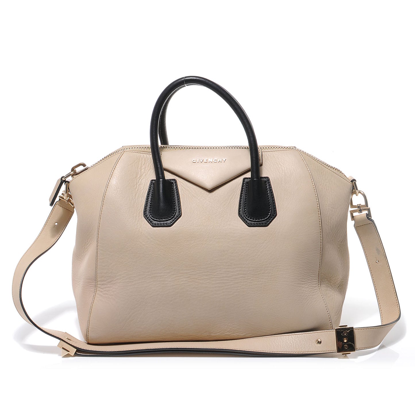 Calfskin Medium Bi-Color Antigona Cream Black