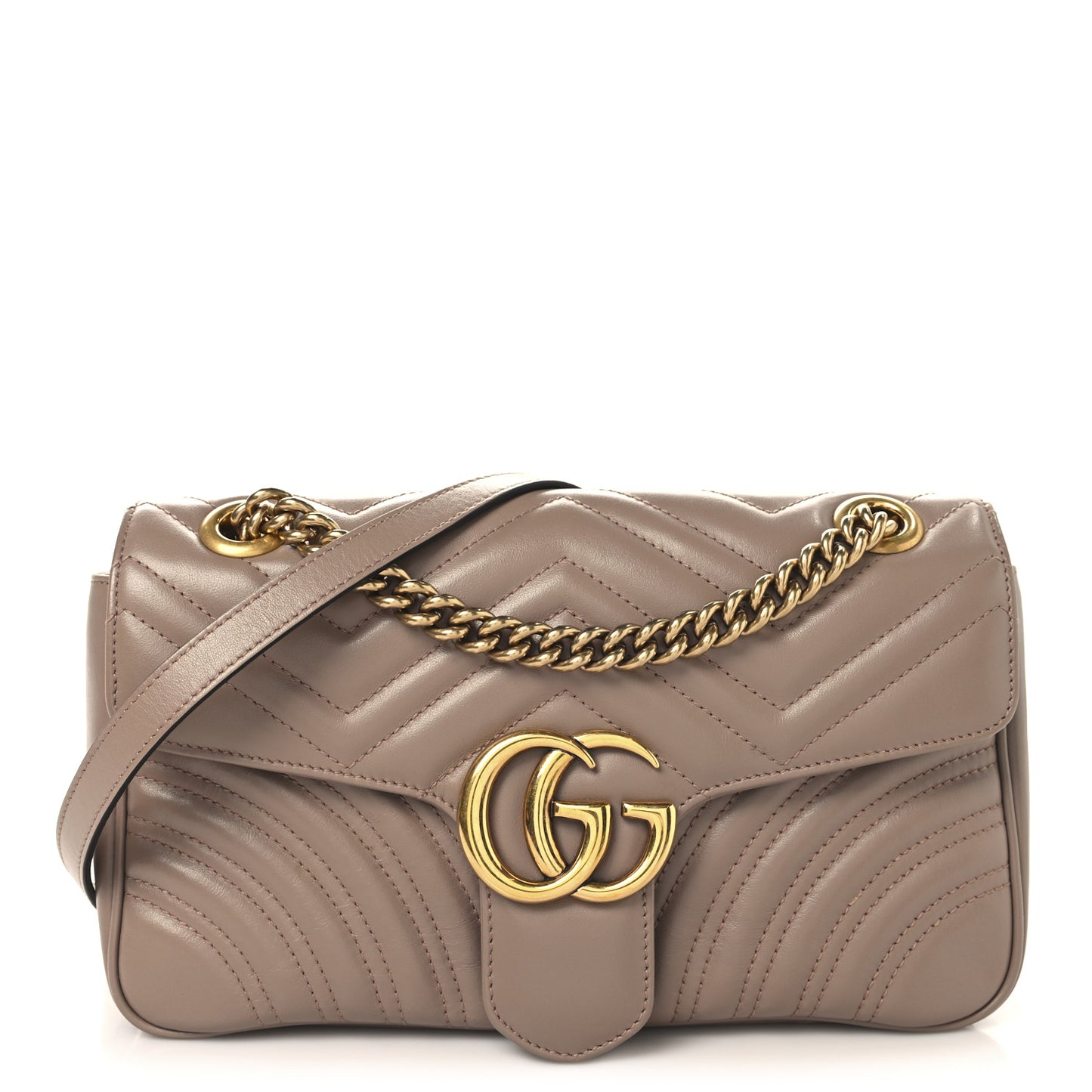 Calfskin Matelasse Small GG Marmont Shoulder Bag Porcelain Rose