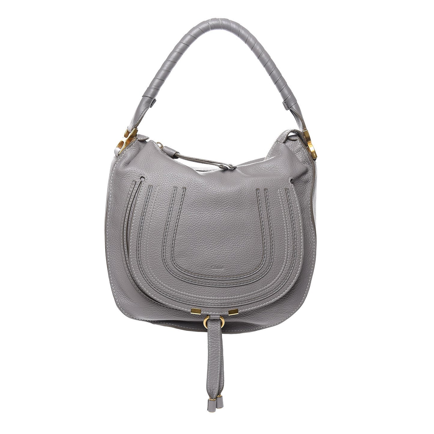 Calfskin Medium Marcie Hobo Cashmere Grey