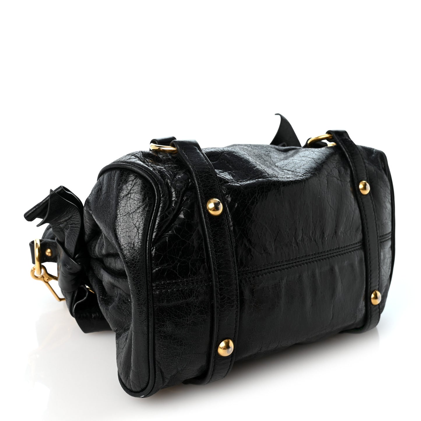 Vitello Lux Mini Bow Bag Black