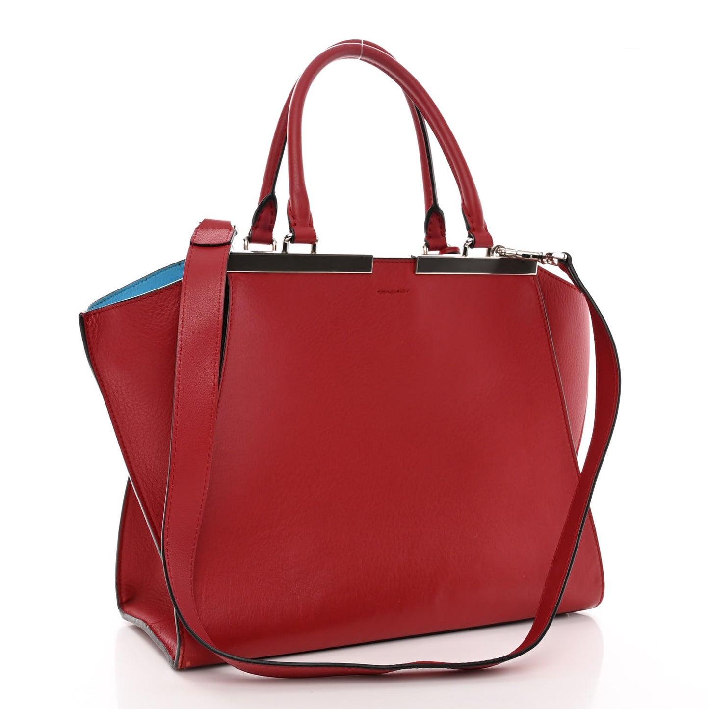 Vitello Dolce Shiny Nappa Petite 3Jours Tote Mattone Maldives