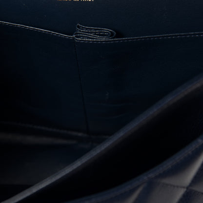 Chanel Caviar Quilted Jumbo Double Flap Navy 10 of 14