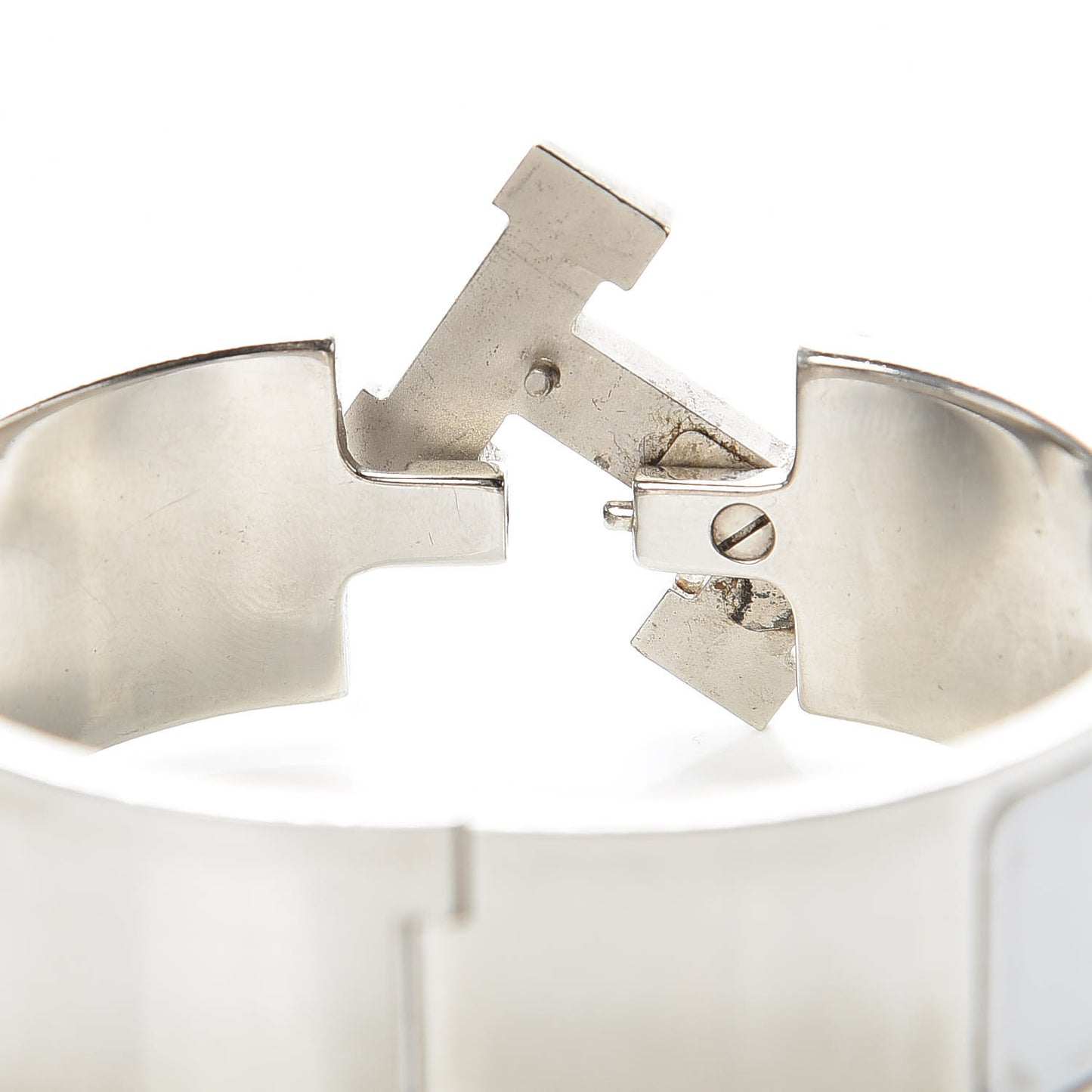 Enamel Wide Clic Clac H Bracelet PM White