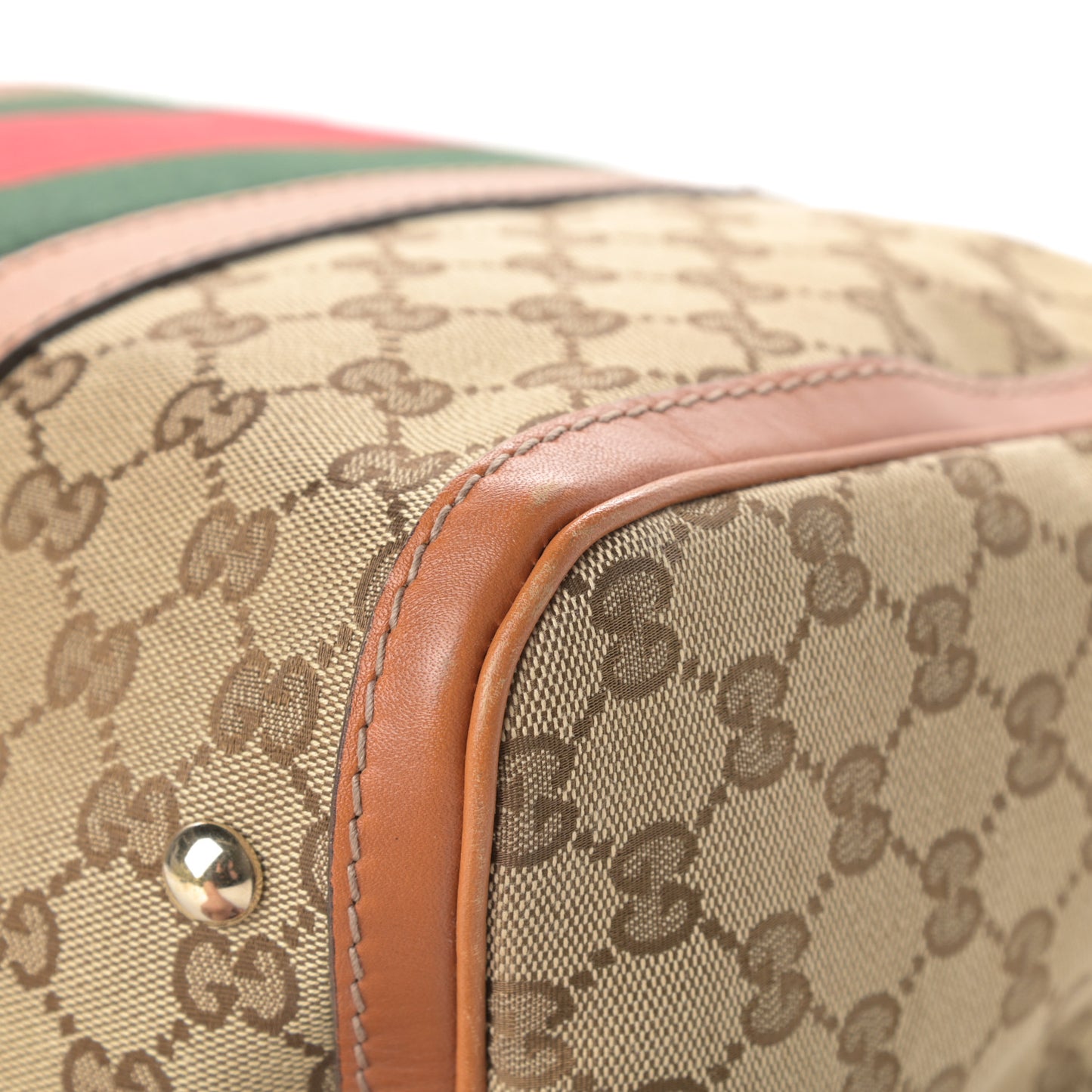 Monogram Vintage Web Medium Boston Tobacco