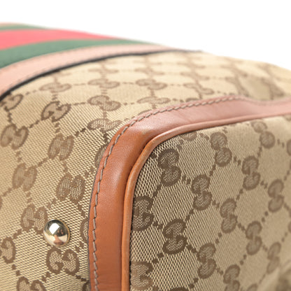 Gucci Monogram Vintage Web Medium Boston Tobacco 12 of 17