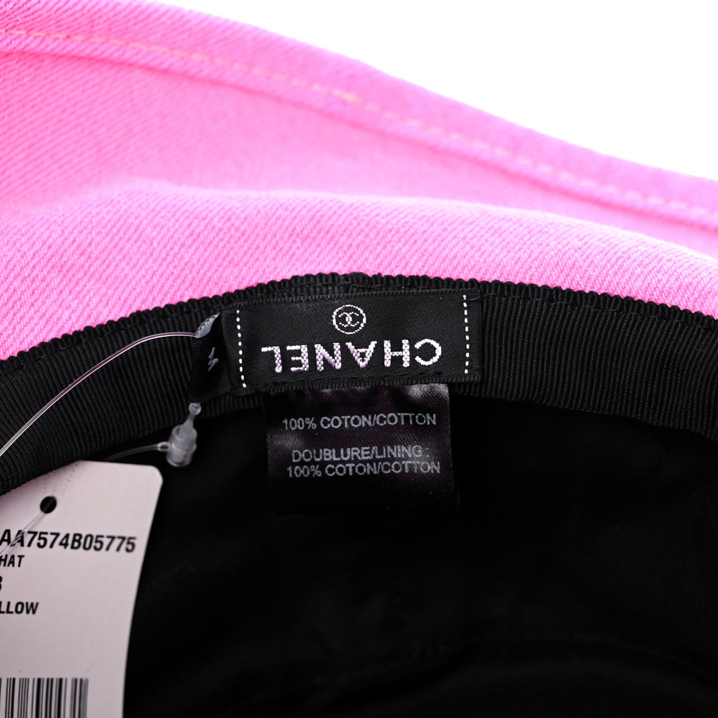 Denim Logo Bucket Hat M Pink Yellow