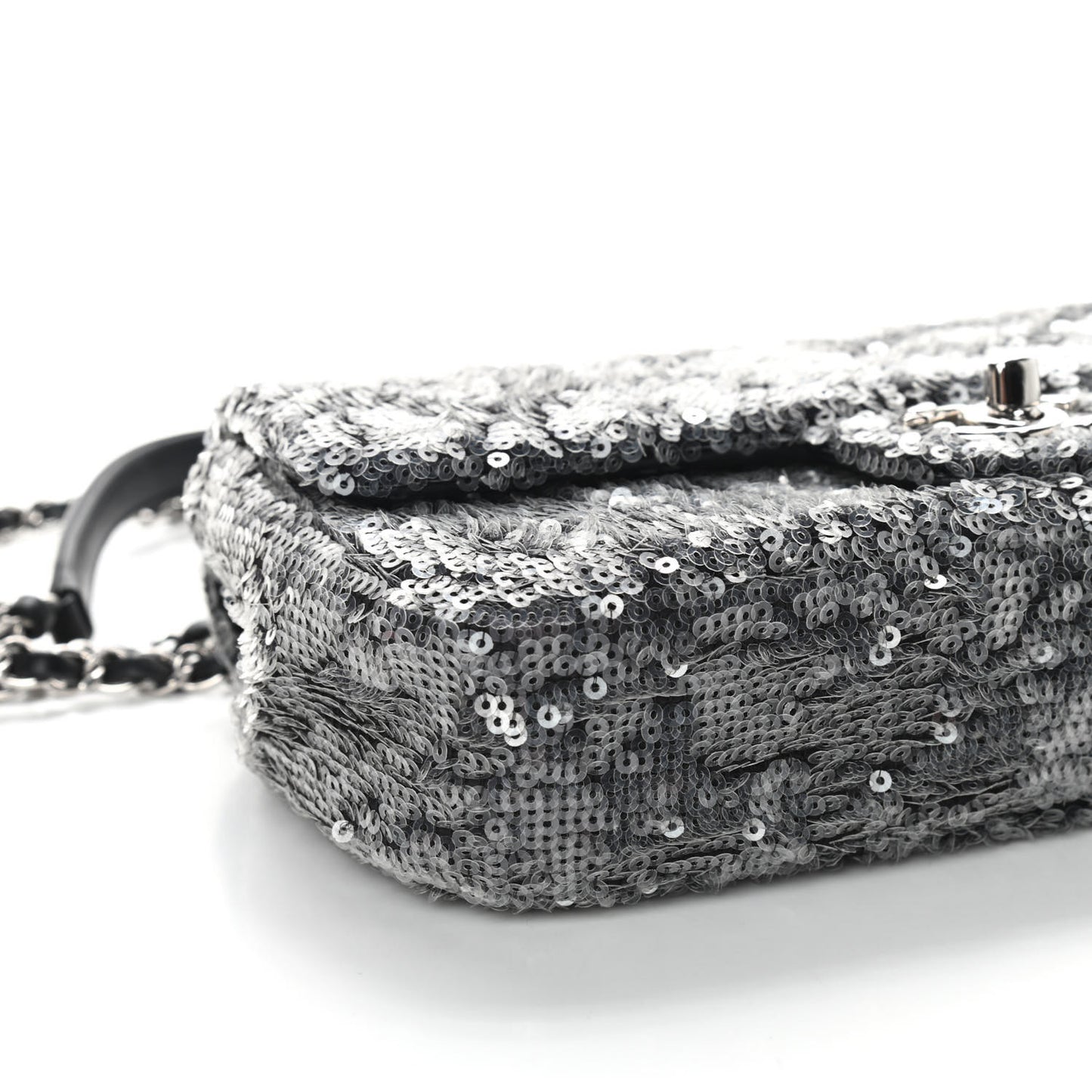 Sequin Medium Single Flap Silver