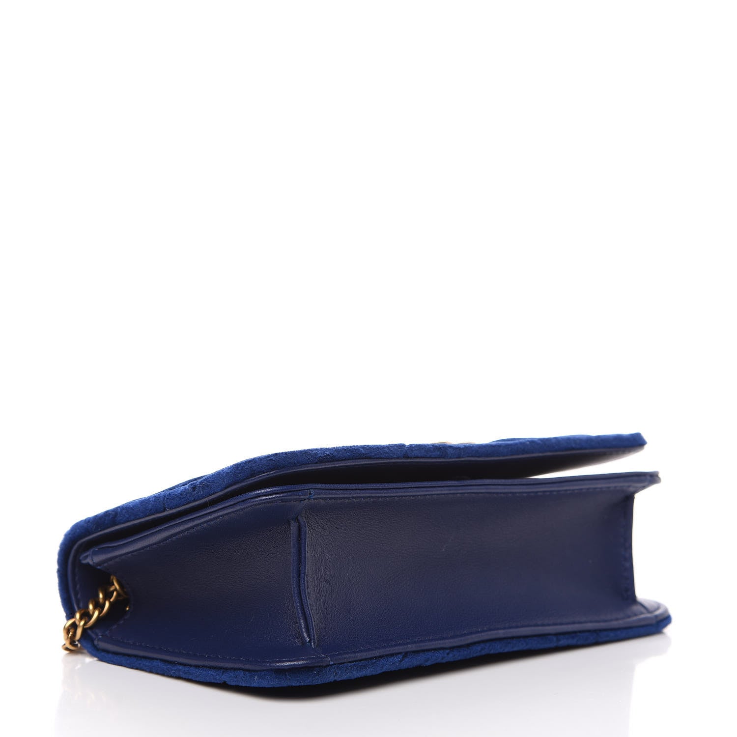 Gucci Velvet Matelasse GG Marmont Mini Bag Cobalt Blue 3 of 10