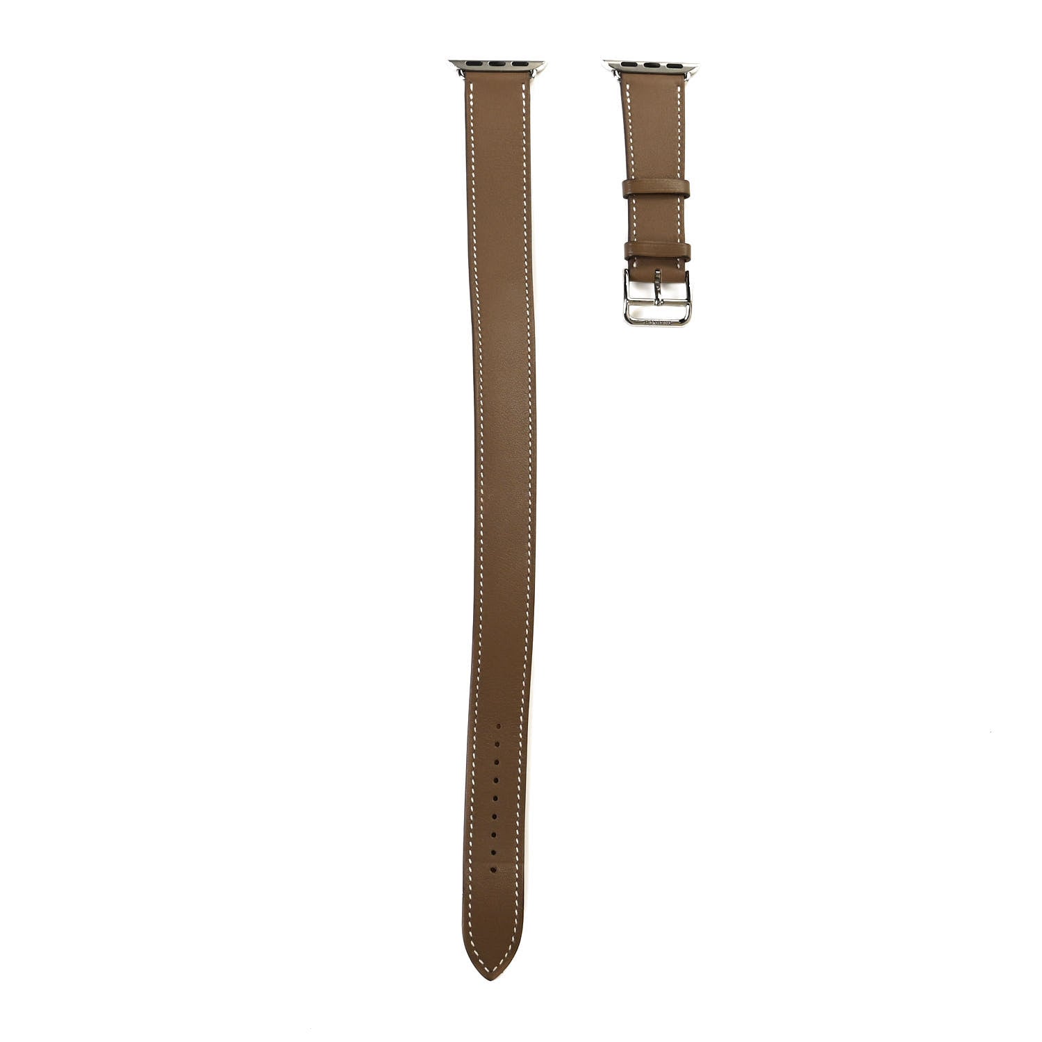 Hermes Swift 38mm Apple Watch Double Tour Band Etoupe 1 of 6