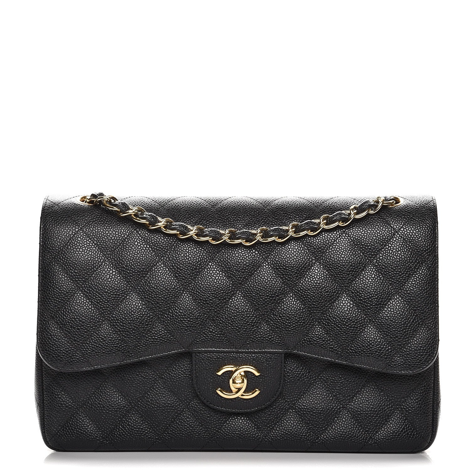 Chanel Caviar Quilted Jumbo Double Flap Black 1 of 10