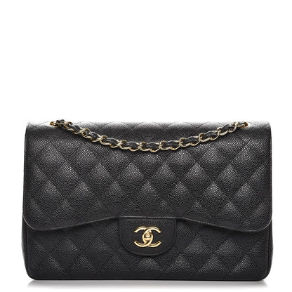 Chanel Caviar Quilted Jumbo Double Flap Black 1 of 10