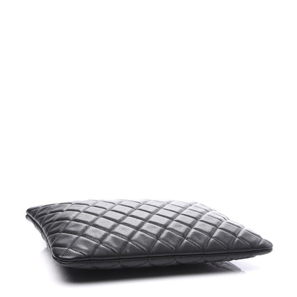 Chanel Caviar Quilted Medium Cosmetic Case Black 3 of 9