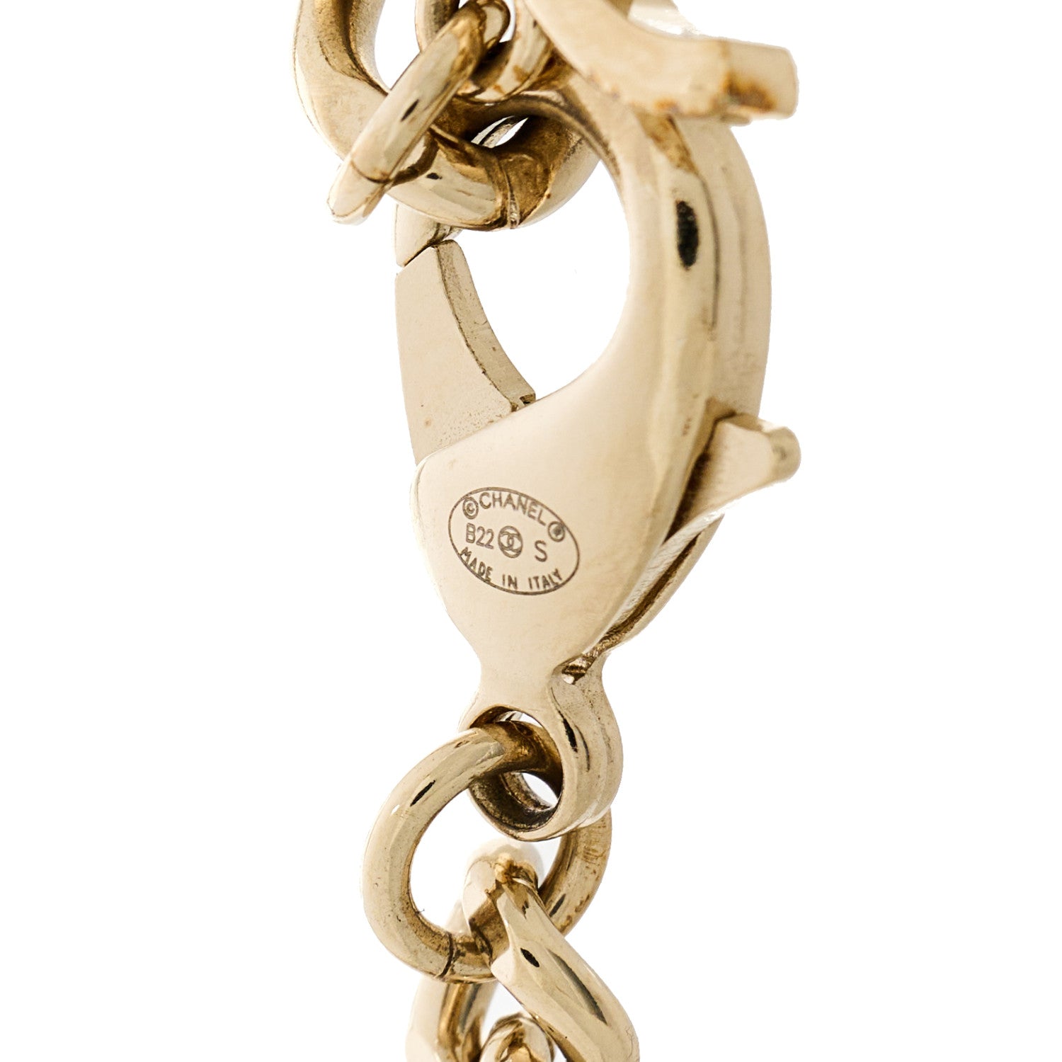 Chanel Crystal Chain CC Link Bracelet Gold Silver 4 of 4