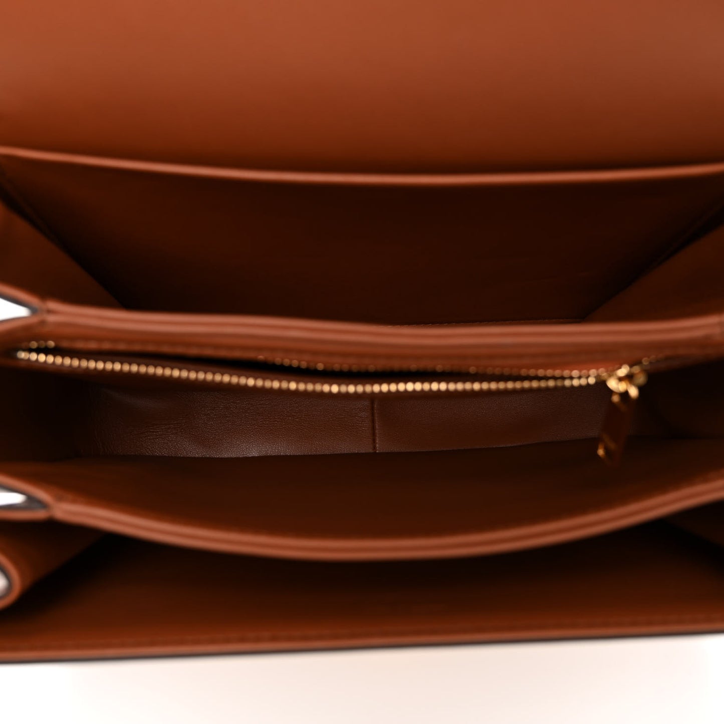 Textile Calfskin Classique Triomphe Bag Natural Tan