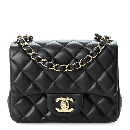 Chanel Lambskin Quilted Mini Square Flap Black 1 of 10