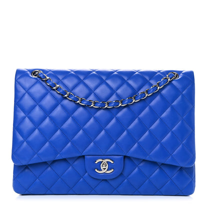 Chanel Lambskin Quilted Maxi Single Flap Blue 1 of 6
