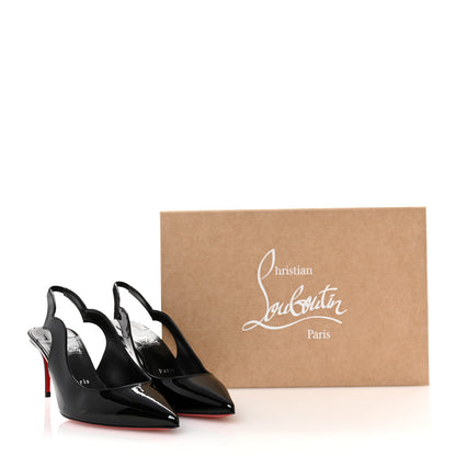 Christian Louboutin Patent Hot Chick Slingback 70 Pumps 39 Black 9 of 9