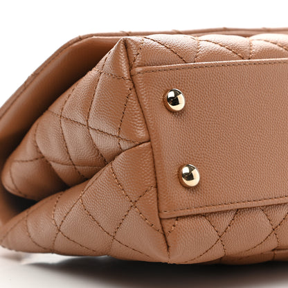 Chanel Caviar Quilted Mini Coco Handle Flap Brown 9 of 12