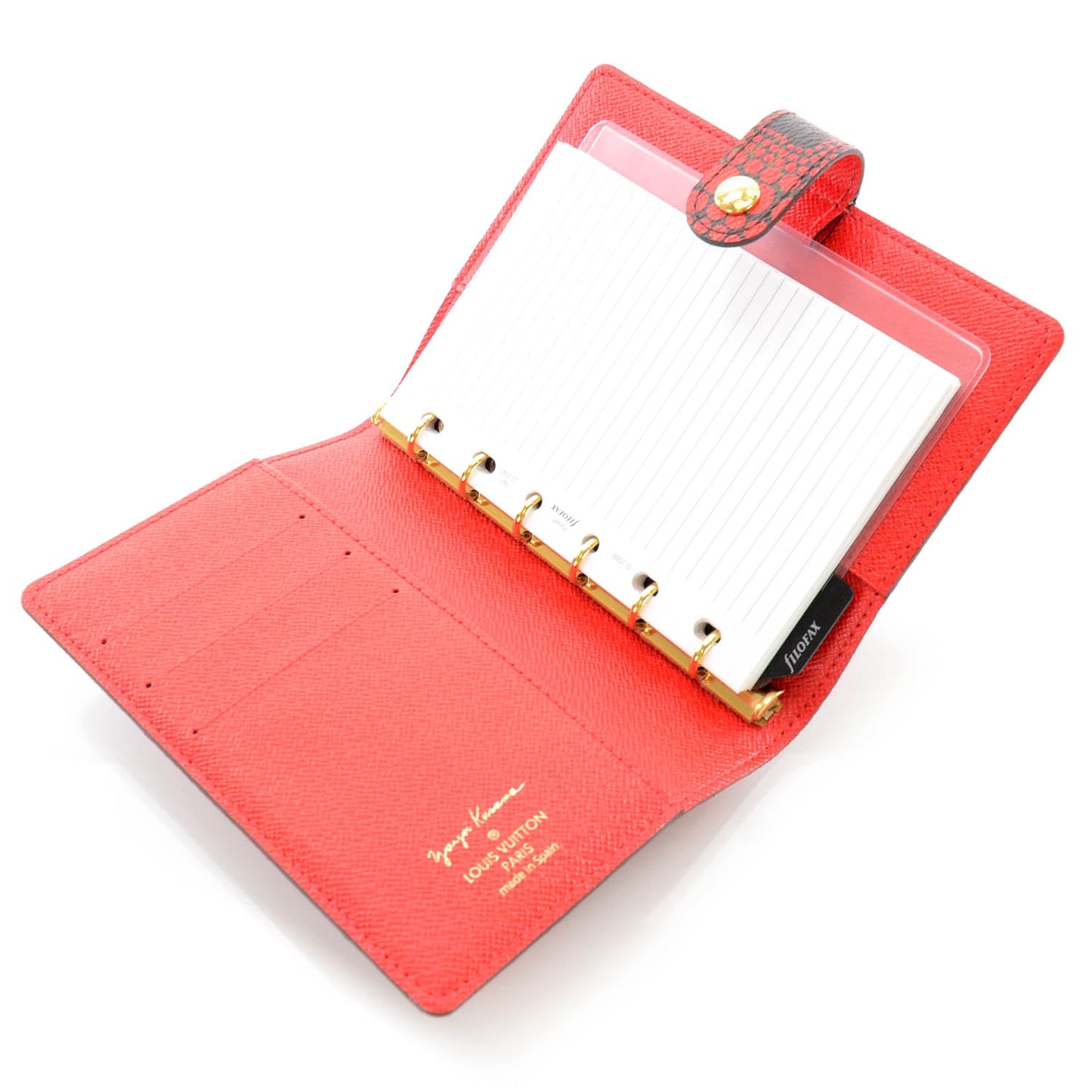Monogram Kusama Town Small Ring Agenda Cover Red