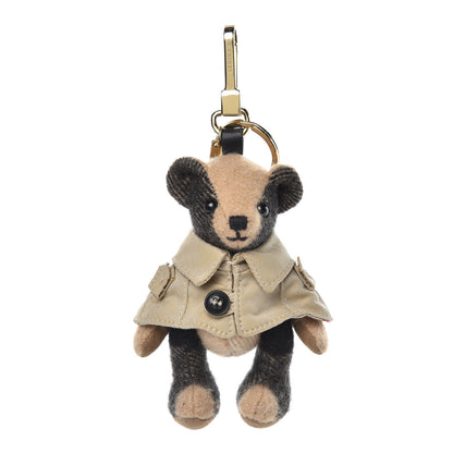 Burberry Cashmere House Check Thomas Bear Poncho Bag Charm Camel 1 of 3