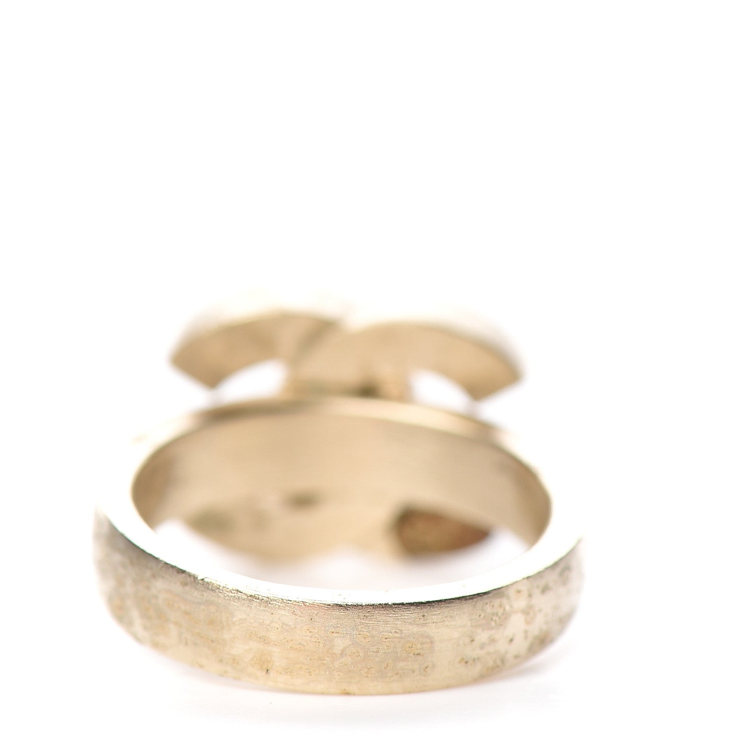 Chanel Crystal CC Ring 7 Light Gold 4 of 7