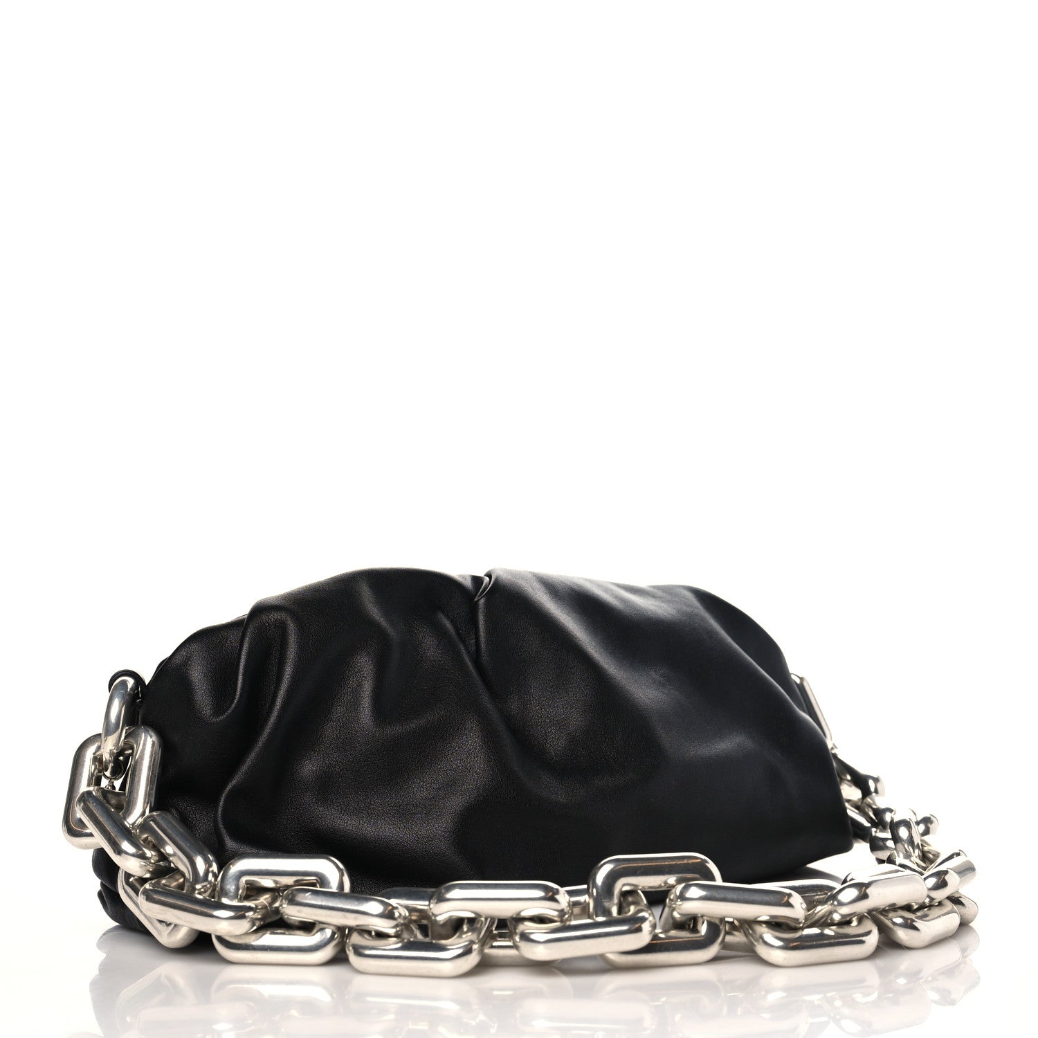 Bottega Veneta Calfskin The Pouch Chain Black 3 of 9